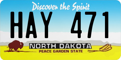 ND license plate HAY471