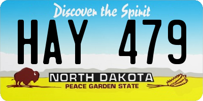 ND license plate HAY479