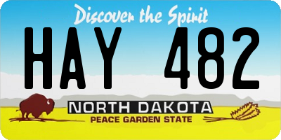 ND license plate HAY482