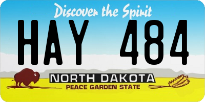 ND license plate HAY484