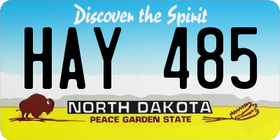 ND license plate HAY485