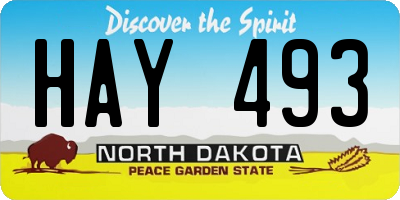 ND license plate HAY493