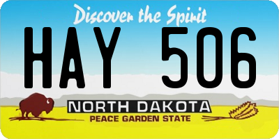 ND license plate HAY506