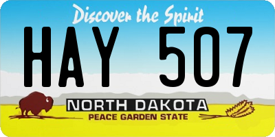 ND license plate HAY507