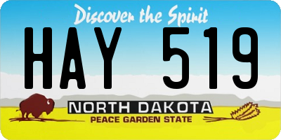 ND license plate HAY519