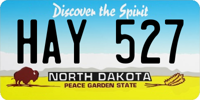 ND license plate HAY527