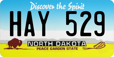 ND license plate HAY529