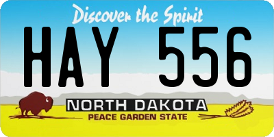 ND license plate HAY556