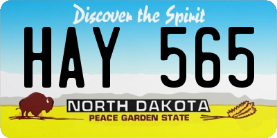 ND license plate HAY565