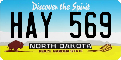 ND license plate HAY569