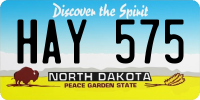 ND license plate HAY575