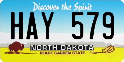 ND license plate HAY579