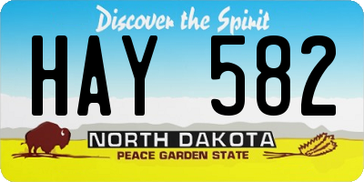 ND license plate HAY582