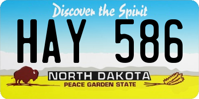 ND license plate HAY586