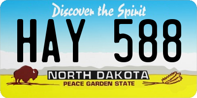 ND license plate HAY588