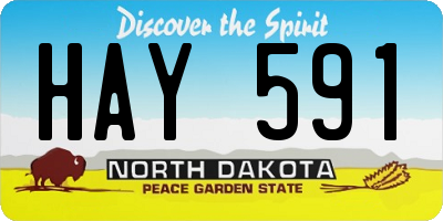 ND license plate HAY591