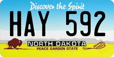 ND license plate HAY592