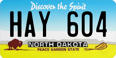 ND license plate HAY604