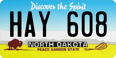 ND license plate HAY608