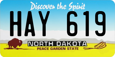 ND license plate HAY619