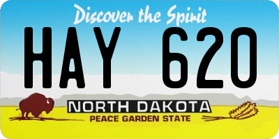 ND license plate HAY620
