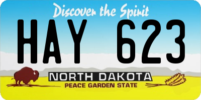 ND license plate HAY623