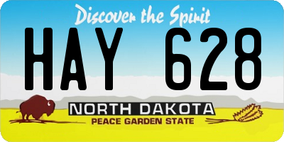 ND license plate HAY628