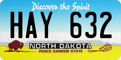ND license plate HAY632