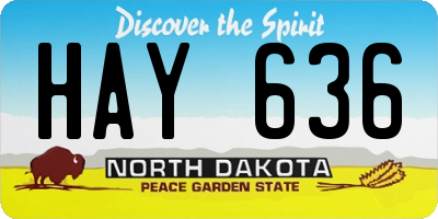 ND license plate HAY636