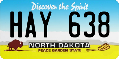 ND license plate HAY638
