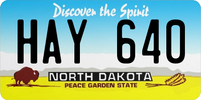 ND license plate HAY640