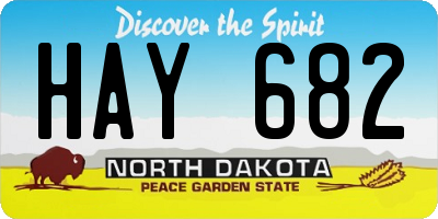 ND license plate HAY682