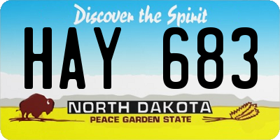 ND license plate HAY683