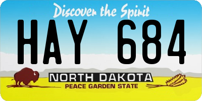 ND license plate HAY684