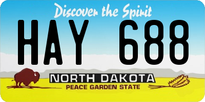 ND license plate HAY688