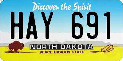 ND license plate HAY691