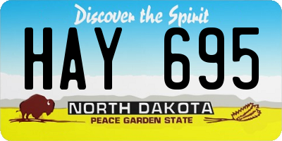 ND license plate HAY695