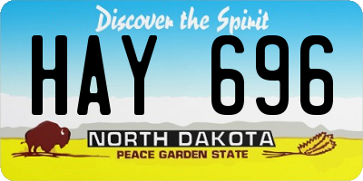 ND license plate HAY696