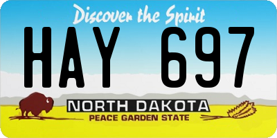 ND license plate HAY697