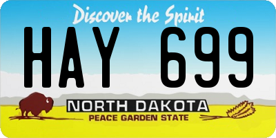 ND license plate HAY699
