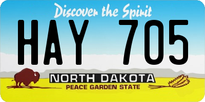 ND license plate HAY705