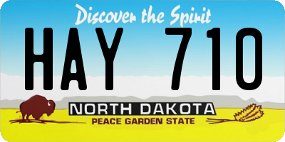 ND license plate HAY710