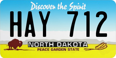 ND license plate HAY712