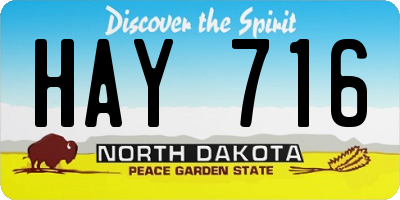 ND license plate HAY716