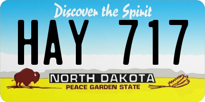 ND license plate HAY717