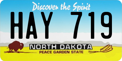 ND license plate HAY719
