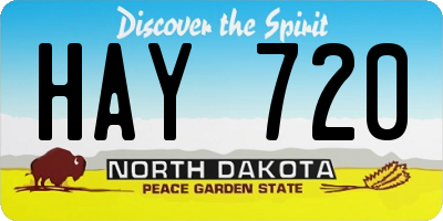 ND license plate HAY720