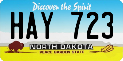 ND license plate HAY723