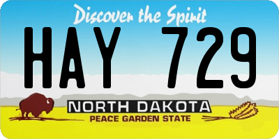 ND license plate HAY729