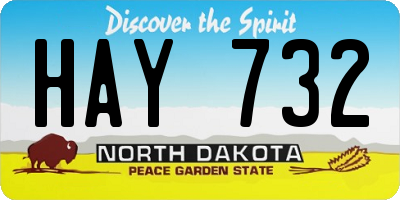 ND license plate HAY732